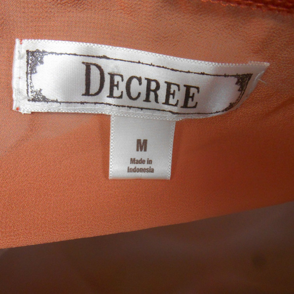 Decree multi color sheer back sleeveless top M - Picture 3 of 3